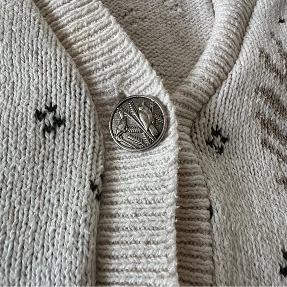 Vintage Northern Reflections Sweater‎ Vest Bird Floral Cottagecore Prairie XL - Picture 3 of 8